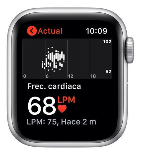 Imagen 4 de 9 de Apple Watch SE (GPS, 40mm) - Caja de aluminio color plata - Correa deportiva Blanca