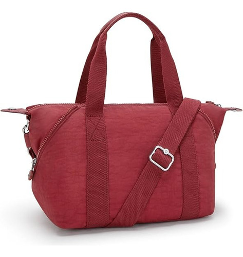 Kipling Art Mini Bolso De Mano Y Crossbody Mujer Original Funky Red Liso Plata Funky Red