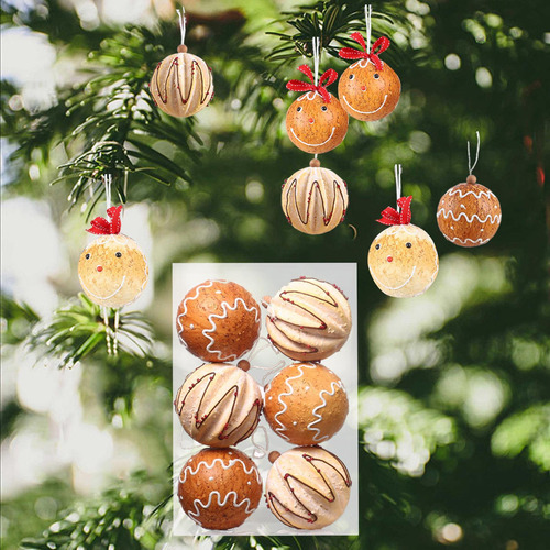 6 Adornos De Bolas De Navidad, Adornos Colgantes Para