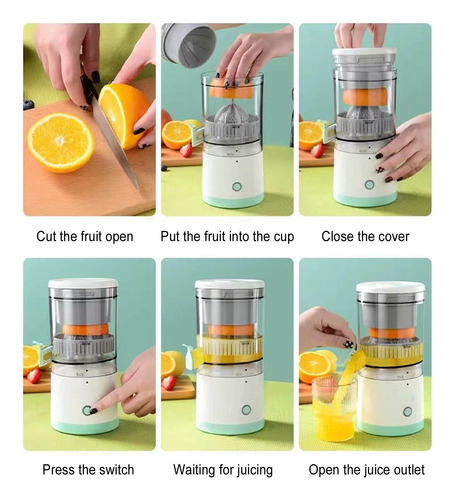 Exprimidor Recargable De Frutas Para El Hogar, Pequeño, Port