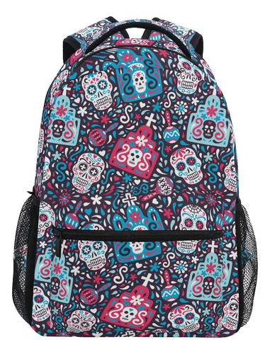 Alaza Linda Mochila Diseño Calavera Azucar Para Dia Muerto