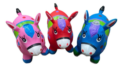 Cavalinho Upa Upa Pula Pula Com Musica Pocoto Burro Infantil Cor Azul