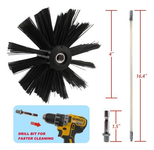Kit Limpia Chimenea-combustión Lenta Cubre Cepillo De Pipa