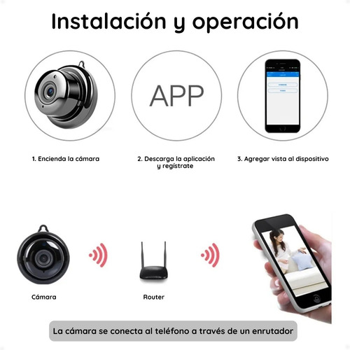 Imagen 4 de 10 de Mini Cámara Inalámbrica 1080p Wifi Visión Nocturna - Otec