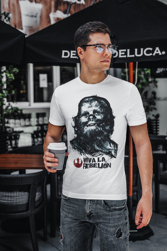 Camiseta Star Wars Humor Chewbacca Viva La Rebelion