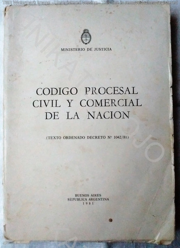 Libro Código Procesal Civil Y Comercial De La Nación - Usado