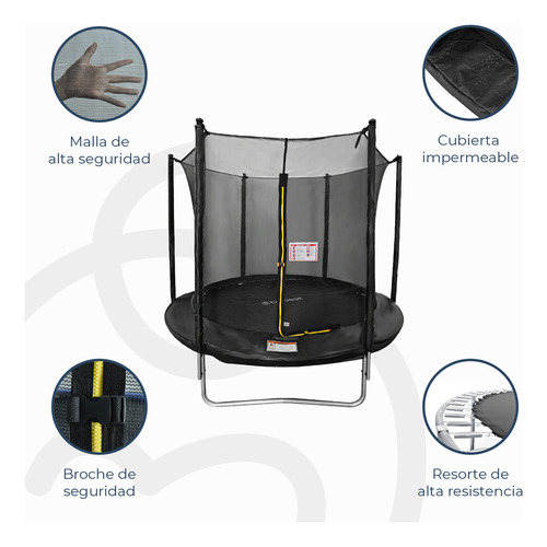 Cama Elástica Trampolín 2,4 Mt + Malla Seguridad