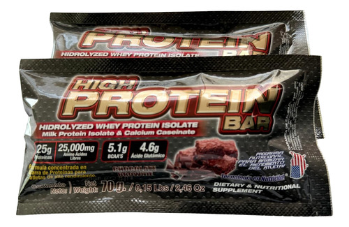 5 X High Protein Bar 25g De Proteina Barra Chocolate Brownie