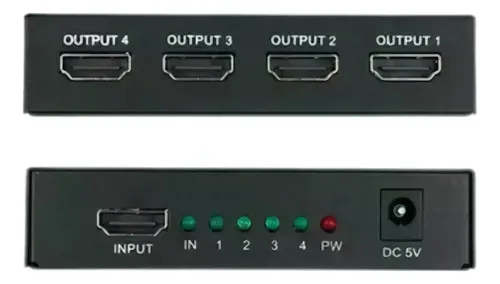Divisor de cable Hdmi 1x4, divisor 3D Full Hd 1.4