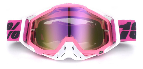 Gafas Pitscottfox 100% Powder Frame, Color Blanco Y Rojo