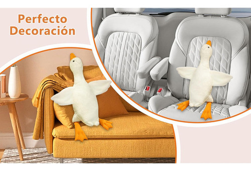 Ya Ganso Peluche Grande, Súper Suave, Blanco, 50 Cm