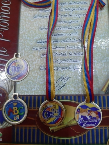 Medallas De Graduacion Vitrificada De 6to Grado Y Preescolar