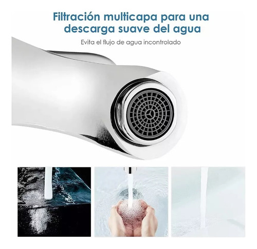 Grifo Monomando Llave 4 De Abs Para Lavabo,con Pipa De Agua