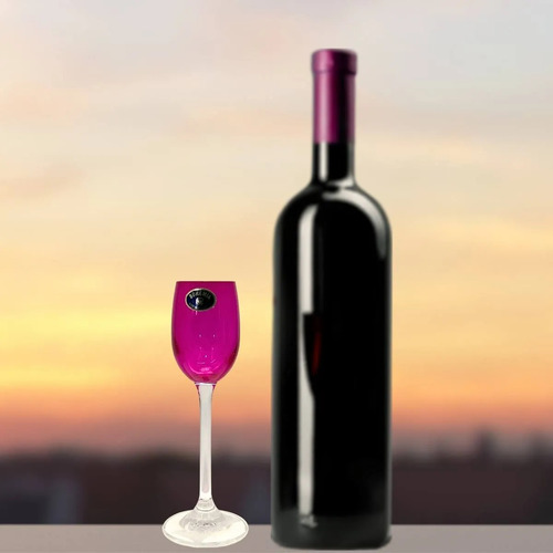 Jogo 6 Taças Cristal Bohemia Licor 65ml Colibri Cor Lilás