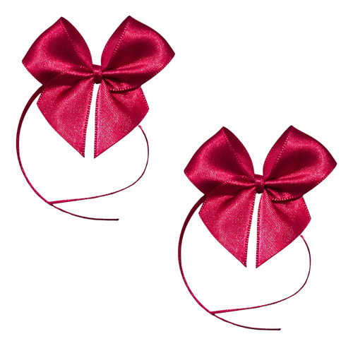 50 Laço De Cetim Nº5 6x6cm Com Fita Para Amarra Vemelho 5