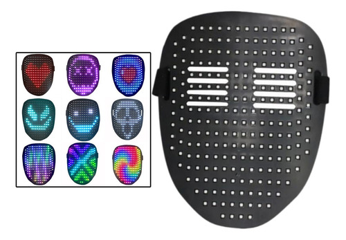 Máscara De Led Leve Para Halloween, Máscara Iluminada Para