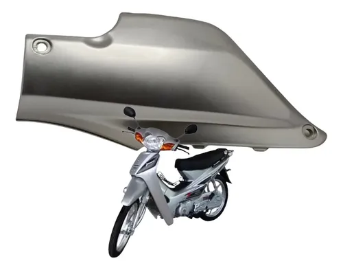 Tampa Lateral Shineray Xy 50-q Phoenix Prata Lado Direito