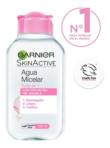 Agua Micelar Skinactive Todo En 1 Facial Garnier 100ml