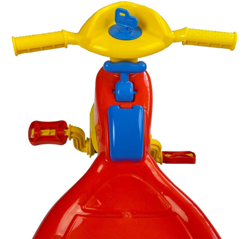 Triciclo Toy Kids Vermelho 2 Em 1 Com Haste Para Empurrar