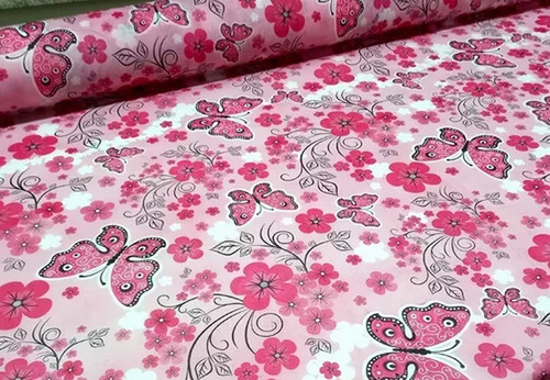 10 Toalhas De Mesa De Tnt Borboleta Rosa Supper - 70x70cm