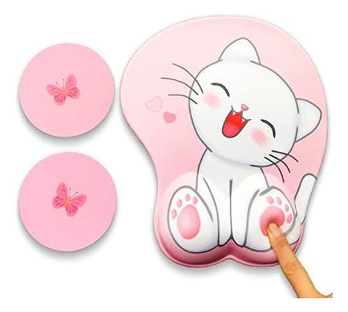 Mouse Pad Pinsliee B0C149R9QM gato rosa.