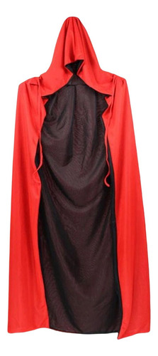 Capa Gótica De Halloween, Mago 150 Cm Campana De Doble Cara