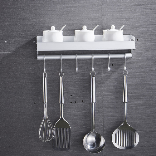 Repisa Con Ganchos De Almacenamiento Uso En Baño Y Cocina