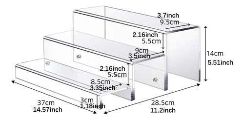 Soporte De Mesa Grande De Acrílico Transparente Con 3