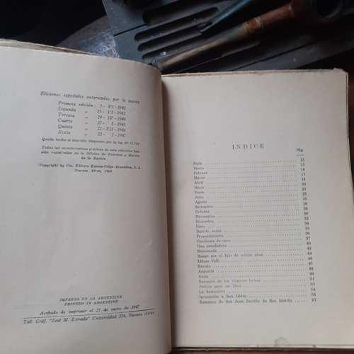 Poemas- Juana De Ibarbourou/ Espasa-calpe 1947 (Usado)