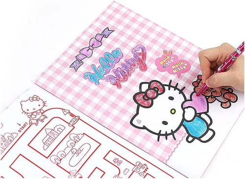 Aleatorio Hello Kitty Arts  Craft Kids Fun Libro Para Colore