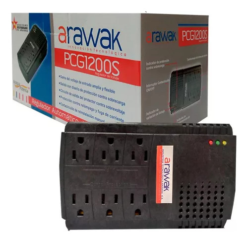 Regulador Arawak Avr 1200 8 Tomas  De Energia Somos Tienda 