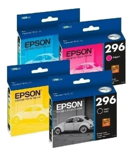 Imagem 1 de 1 de Kit 4 Cartucho Original Epson 296 Xp431 Xp441 Xp231 Xp241