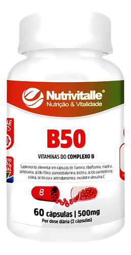 Complejo B Concentrado 50000ui Biotina Colina B-50 60 Caps