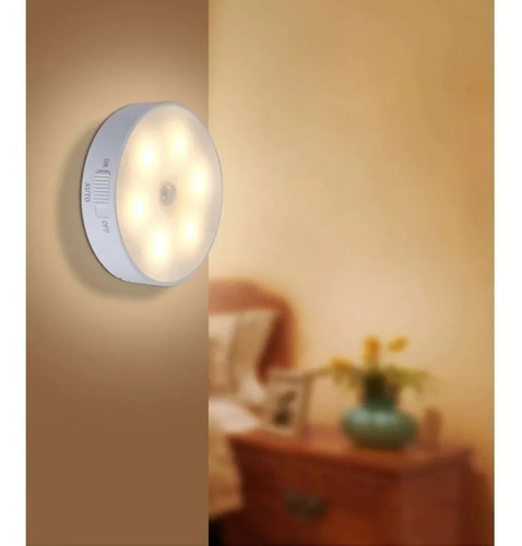 Luminária Led Sem Fio Sensor Presença Recarregável Usb Ímã Led