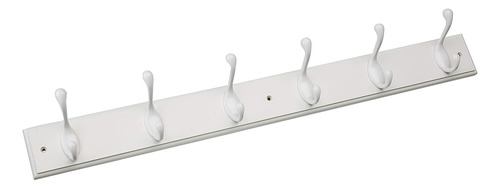 Ganchos De Pared Resist. Para Abrigos, 6 Ganchos, 68 Cm, Bla
