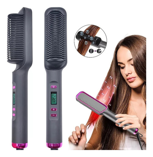 Plancha De Cabello Con Iones Negativos Con Pantalla Lcd