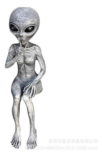 W 2pcs Ovni Extraterrestre Decoración De Resina Para Jardín