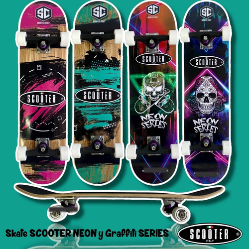 Imagen 7 de 9 de Skate Profesional Scooter Italy Maple Canadiense Aluminio