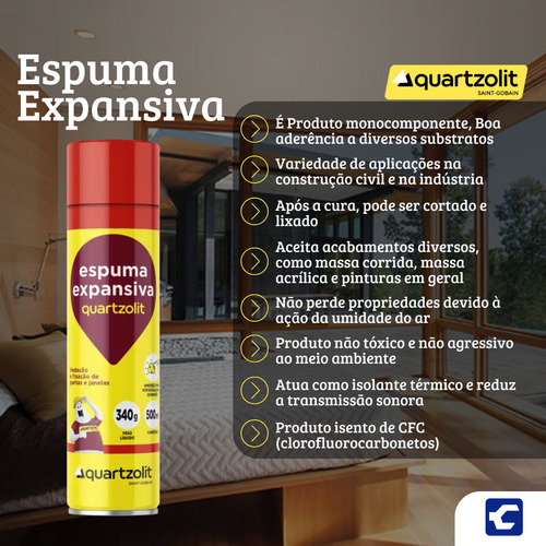 Espuma Expansiva Poliuretano Selante Vedação Acústica