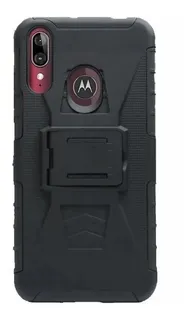 Funda De Uso Rudo Clip + Mica Moto C E5 E6 G5 G6 G7 G8 Z3
