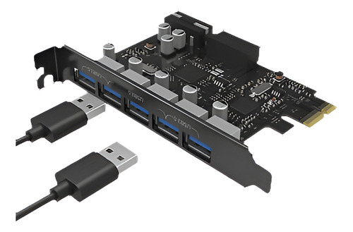 Orico 5 Puertos Pci-e Para Usb Adaptador De Tarjeta De Expan