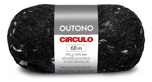 La Outono 100g Circulo Cor 0940- Preto