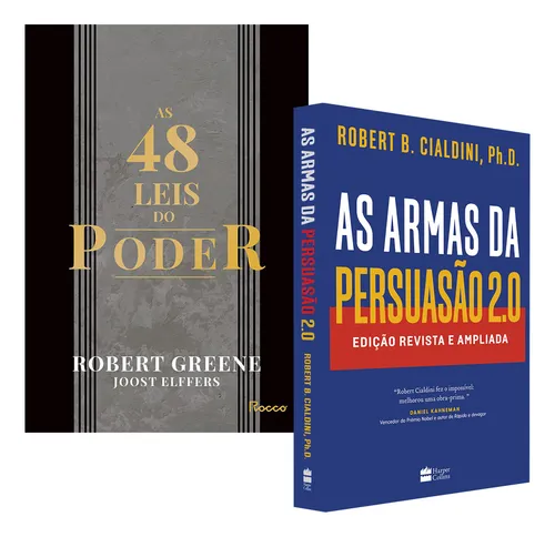 comprar Kit 2livros, As 48 Leis Do Poder + As Armas Da Persuasão 2.0 Domine A Arte De Influenciar Pessoas, Clássico Sobre Multiplicar Riqueza Solucionar Problemas Financeiros,robert Greene,robert B. Cialdini