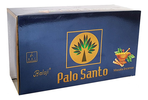 Incienso Balaji Palo Santo, 12 cajas con 15 varillas