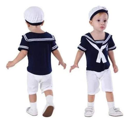 Ropa Bebé Niños Marinero Armada Estilo Conjunto De Atuendo