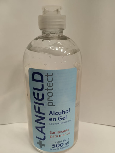 Alcohol En Gel Al 70% Lanfield X500ml  Sanitizante Manos 