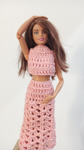 Ropa Para Barbie. Tejida A Mano Ideal Reyes 