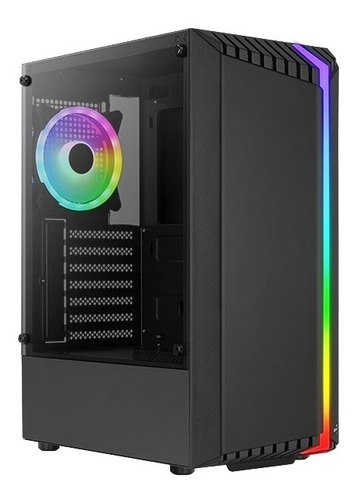 Imagen 1 de 10 de Gabinete Aerocool Bionic V2 Black Rgb Mid Tower