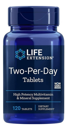 Life Extension Two Per Day Multivitamínico 120 Tabs Sfn Sabor Sin sabor