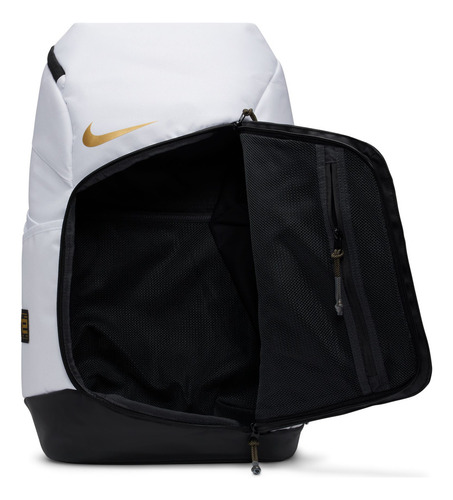 Mochila 32(l) Nike Hoops Elite Color Blanco/Negro/Oro metalizado Talla UNIT